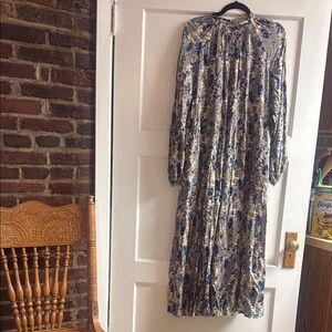 a new day Blue and Cream Floral Dress